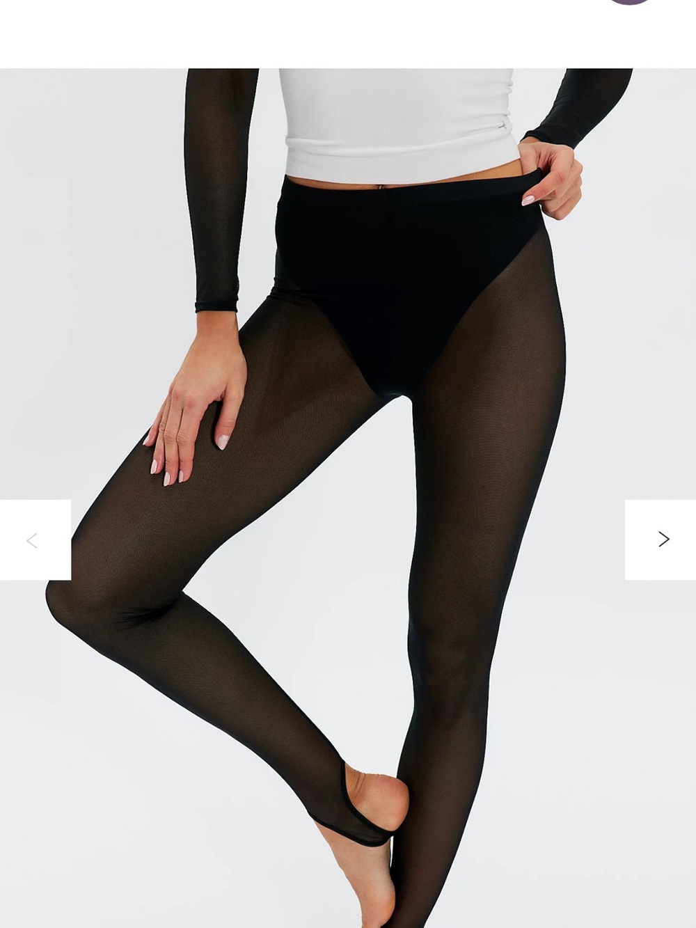Free People Jule Keep It Brief Tights Black NWT